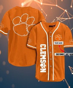 Clemson Tigers Personalized Name Ncaa Fans Team 3d Customization Gifts Baseball Jersey