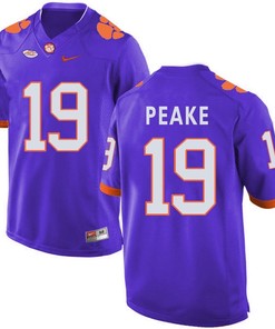 Clemson Tigers Purple Charone Peake Football Jersey