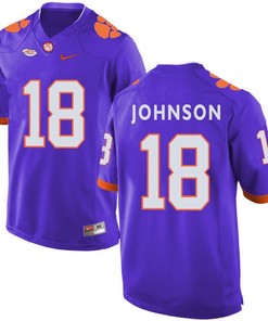 Clemson Tigers Purple Jadar Johnson Football Jersey