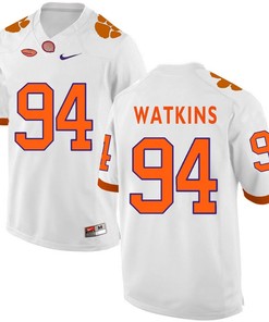 Clemson Tigers White Carlos Watkins Football Jersey