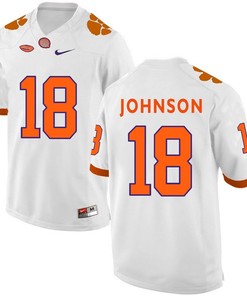 Clemson Tigers White Jadar Johnson Football Jersey