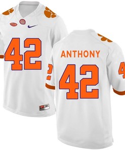 Clemson Tigers White Stephone Anthony Football Jersey