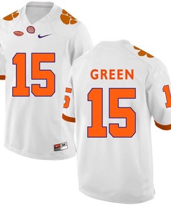 Clemson Tigers White T.J. Green Football Jersey