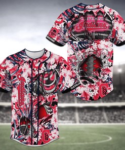 Cleveland Indians MLB Baseball Jersey Shirt Skeleton
