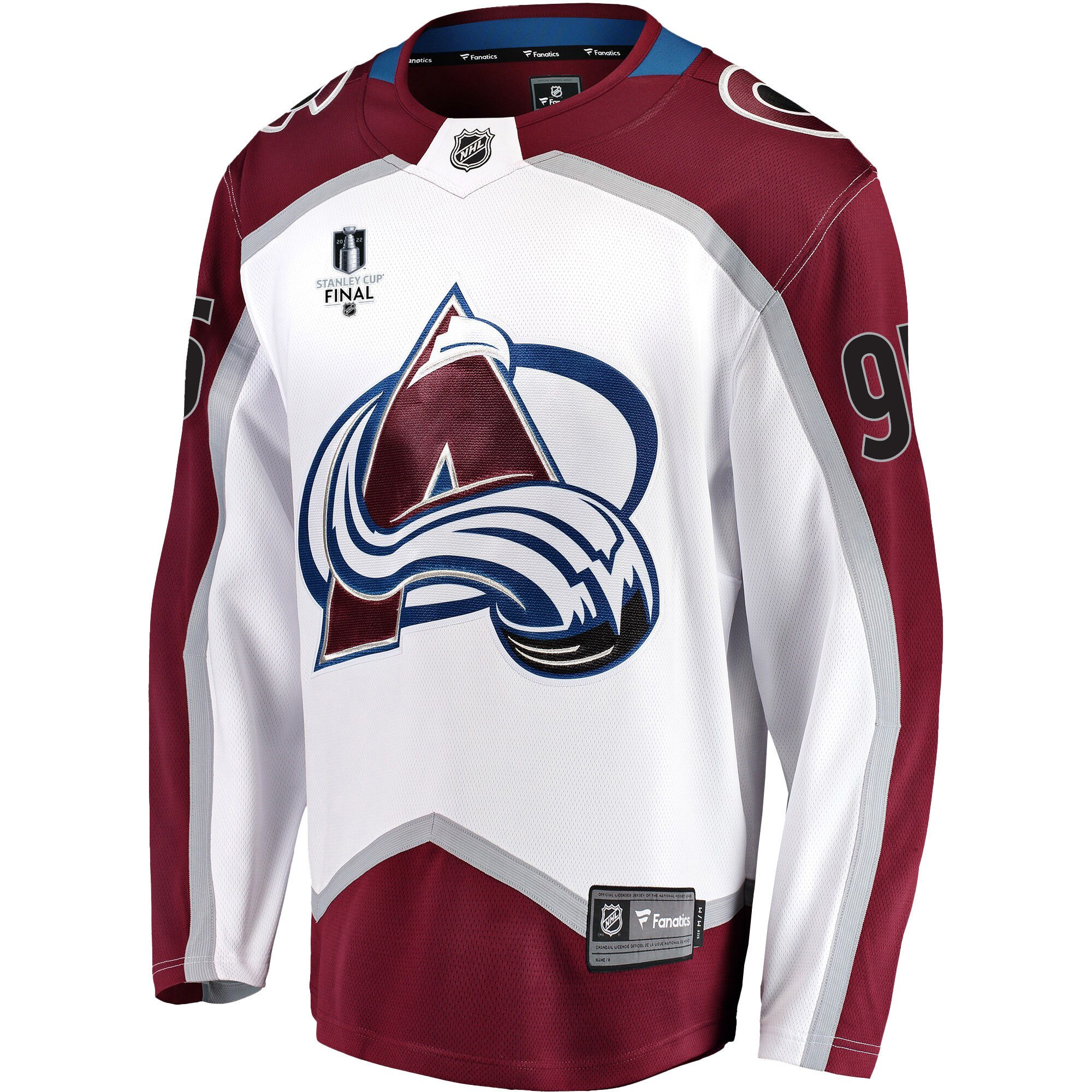 Colorado Avalanche Andre Burakovsky 95 Away 2022 Stanley Cup Final Breakaway Men Jersey - White