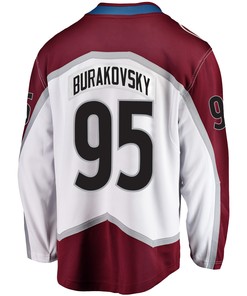 Colorado Avalanche Andre Burakovsky 95 Away 2022 Stanley Cup Final Breakaway Men Jersey - White