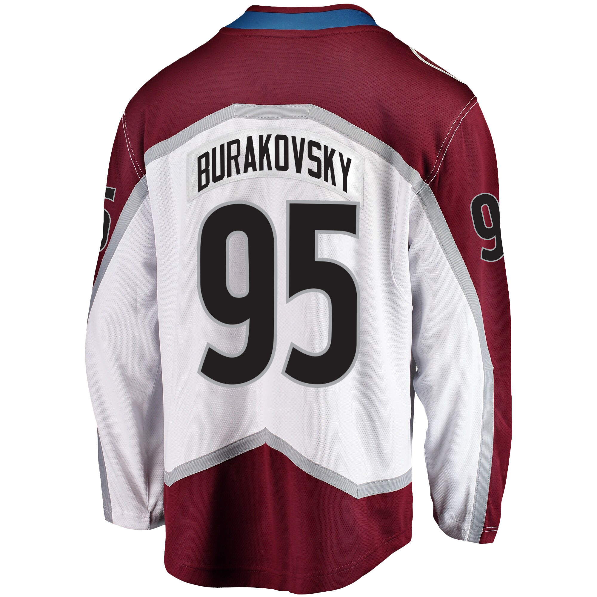 Colorado Avalanche Andre Burakovsky 95 Away 2022 Stanley Cup Final Breakaway Men Jersey - White