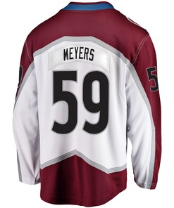 Colorado Avalanche Ben Meyers 59 Away 2022 Stanley Cup Final Breakaway Men Jersey - White