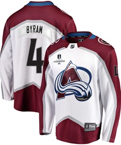 Colorado Avalanche Bowen Byram 4 Away 2022 Stanley Cup Champions Breakaway Men Jersey - White
