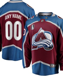 Colorado Avalanche Home 2022 Stanley Cup Final Breakaway Custom Jersey - Burgundy