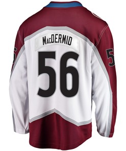 Colorado Avalanche Kurtis MacDermid 56 Away 2022 Stanley Cup Final Breakaway Men Jersey - White