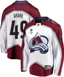 Colorado Avalanche Sam Girard 49 Away 2022 Stanley Cup Final Breakaway Men Jersey - White