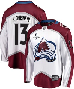 Colorado Avalanche Valeri Nichushkin 13 Away 2022 Stanley Cup Champions Breakaway Men Jersey - White