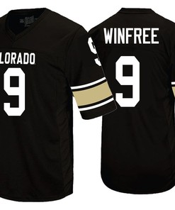 Colorado Buffaloes Black Juwann Winfree College Football Jersey