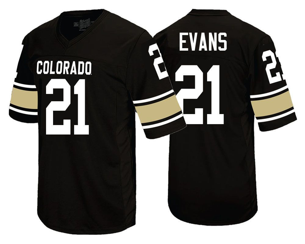 Colorado Buffaloes Black Kyle Evans College Football Jersey