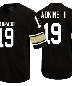 Colorado Buffaloes Black Michael Adkins II College Football Jersey
