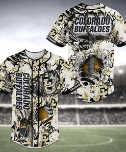 Colorado Buffaloes NCAA Baseball Jersey Shirt Skeleton
