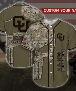 Colorado Buffaloes NCAA Personalized Baseball Jersey Shirt Camo