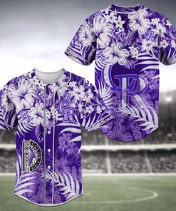 Colorado Rockies MLB Baseball Jersey Shirt Flower