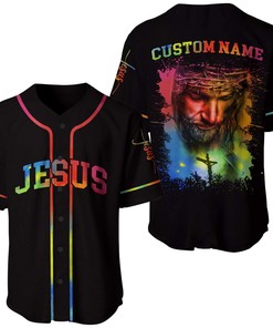 Colorful Jesus 3d Personalized 3d Baseball Jersey 270521h