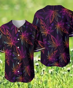 Colorful Weed Trippy Personalized 3d Baseball Jersey
