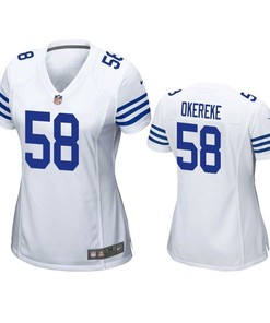 Colts Bobby Okereke 2019 Nfl Draft White Game Womens Jersey