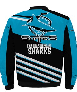 Cronulla-Sutherland Sharks Jacket 3D Full-zip Jackets