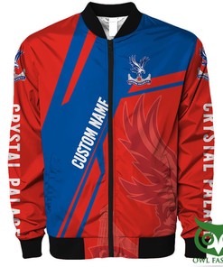 Crystal Palace FC Custom Name Red Blue Bomber Jacket