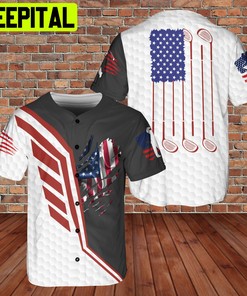 Custom Name American Eagle Patriot Golf United States US Flag 3D BaseBall Jersey