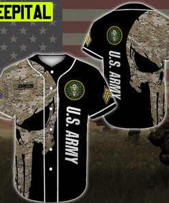 Custom Name Baseball Jersey United States Army All Over Printed Trending Baseball Jersey