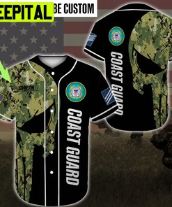 Custom Name Baseball Jersey United States Coast Guard All Over Printed Trending Baseball Jersey