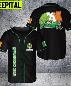 Custom Name Irishman Flag Irish Sports Men 3D BaseBall Jersey