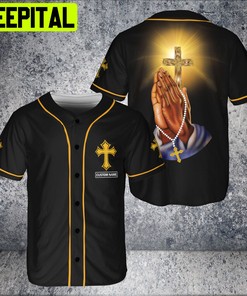Custom Name Jesus Cross Baseball Jesus Christ Who Strengthens Me Baseball Jersey Unisex