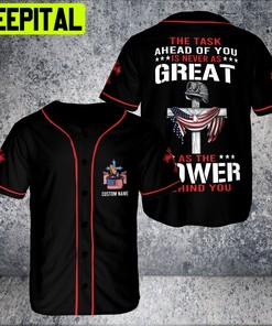 Custom Name US Veteran Jesus Hand and US Flag Cross Memorial Day Baseball Jersey