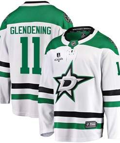 Dallas Stars Luke Glendening 11 Away 2022 Stanley Cup Playoffs Breakaway Men Jersey - White