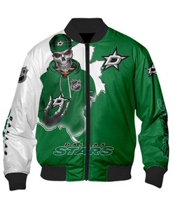 Dallas Stars Varsity Jacket Skull