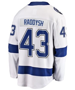 Darren Raddysh 43 Tampa Bay Lightning Stanley Cup 2023 Playoffs Patch Away Breakaway Men Jersey - White