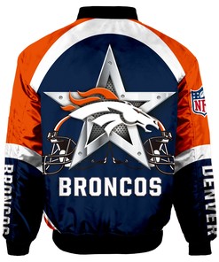 Denver Broncos Bomber Jacket Graphic Player Running