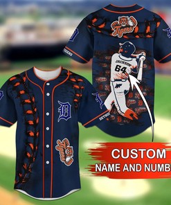 Detroit Tigers MLB Personalized Name Number Baseball Jersey Shirt