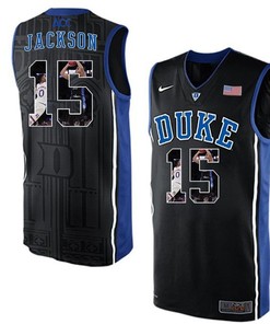 Duke Blue Devils Black Frank Jackson NCAA College Basketball Player Portrait Fashion Jersey