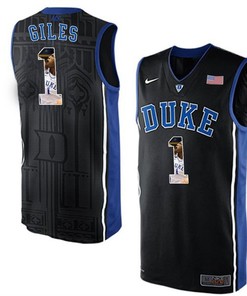 Duke Blue Devils Black Harry Giles NCAA College Basketball Player Portrait Fashion Jersey