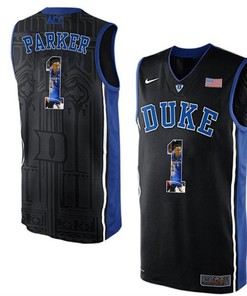 Duke Blue Devils Black Jabari Parker NCAA College Basketball Player Portrait Fashion Jersey