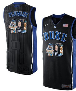 Duke Blue Devils Black Marshall Plumlee NCAA College Basketball Player Portrait Fashion Jersey