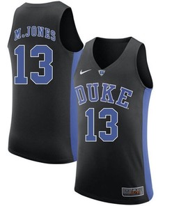 Duke Blue Devils Black Matt Jones NCAA Basketball Jersey