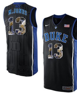 Duke Blue Devils Black Matt Jones NCAA College Basketball Player Portrait Fashion Jersey