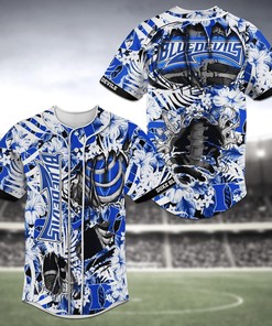 Duke Blue Devils NCAA Baseball Jersey Shirt Skeleton
