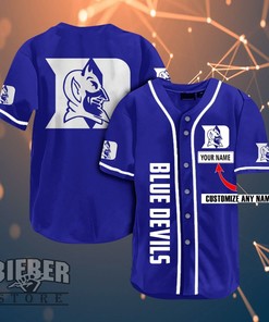 Duke Blue Devils Personalized Name Ncaa Fans Team 3d Customization Gifts Baseball Jersey