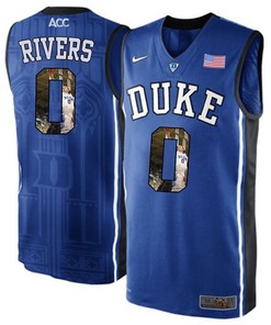 Duke Blue Devils Royal Blue Austin Rivers NCAA College Basketball Player Portrait Fashion Jersey