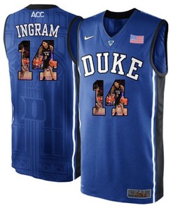 Duke Blue Devils Royal Blue Brandon Ingram NCAA College Basketball Player Portrait Fashion Jersey