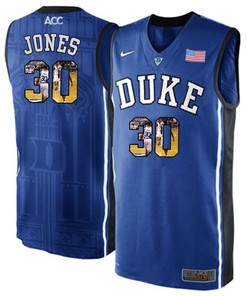Duke Blue Devils Royal Blue Dahntay Jones NCAA College Basketball Player Portrait Fashion Jersey